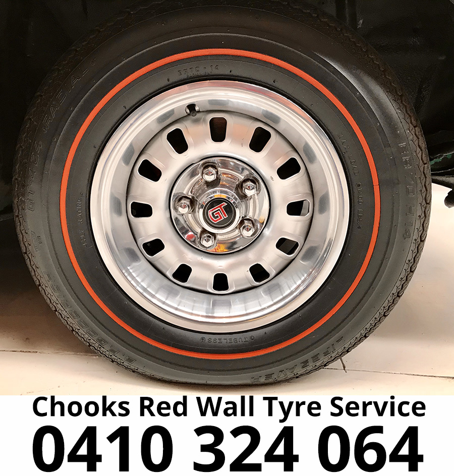Chooks Red Wall Tyre Service | Partner | Muscle Car Warehouse