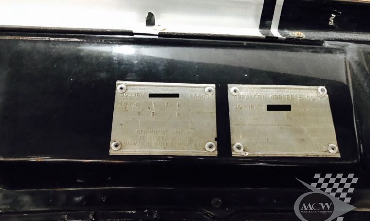 Ford Falcon XB GT Onyx Black Serial Number | Muscle Car Warehouse