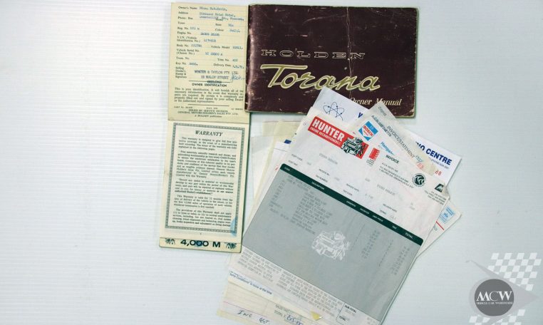 Holden Torana LC GTR Yellow Dolly Paperwork | Muscle Car Warehouse