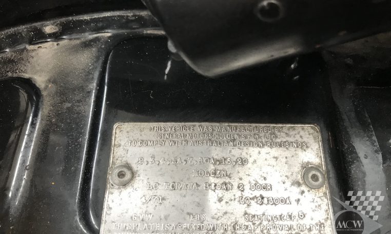 Holden Torana LC GTR Yellow Dolly Serial Number | Muscle Car Warehouse