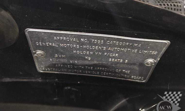Holden Commodore VN Group A Replica Serial Number | Muscle Car Warehouse