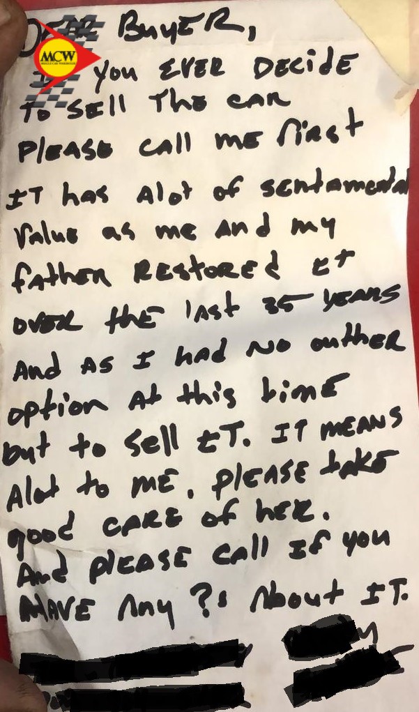 Ford Mustang 1967 Coupe Parting Letter | Muscle Car Warehouse