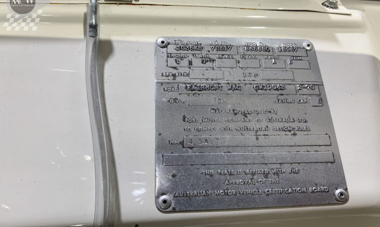 Ford Fairmont Wagon Polar White Serial Number | Muscle Car Warehouse