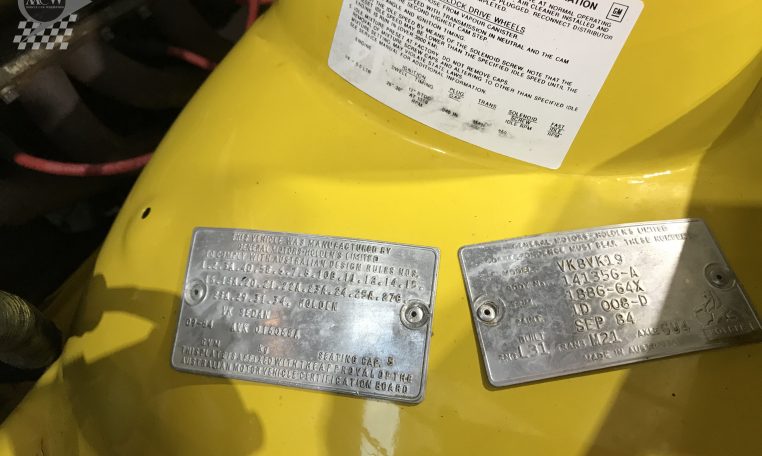 Holden Commodore VK BT1 Serial Number | Muscle Car Warehouse