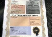 Ford Falcon XW GTHO Phase 2 Certificate | Muscle Car Warehouse