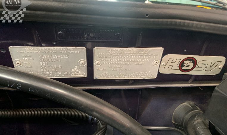 Holden Commodore SV88 Replica Number | Muscle Car Warehouse