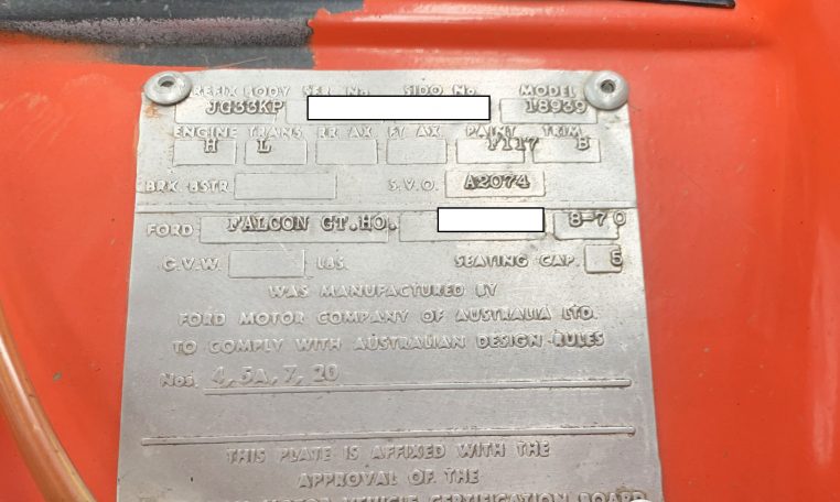 1970 XW Falcon GTHO Phase 2 Number | Muscle Car Warehouse