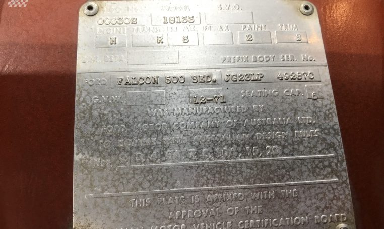 Ford XY Falcon 500 Number | Muscle Car Warehouse