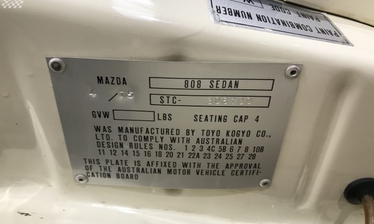 Mazda 808 Model Number | Muscle Car Warehouse
