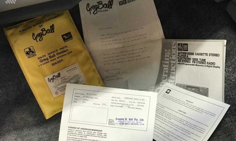 Holden VL SS GroupA Walkinshaw Papers | Muscle Car Warehouse