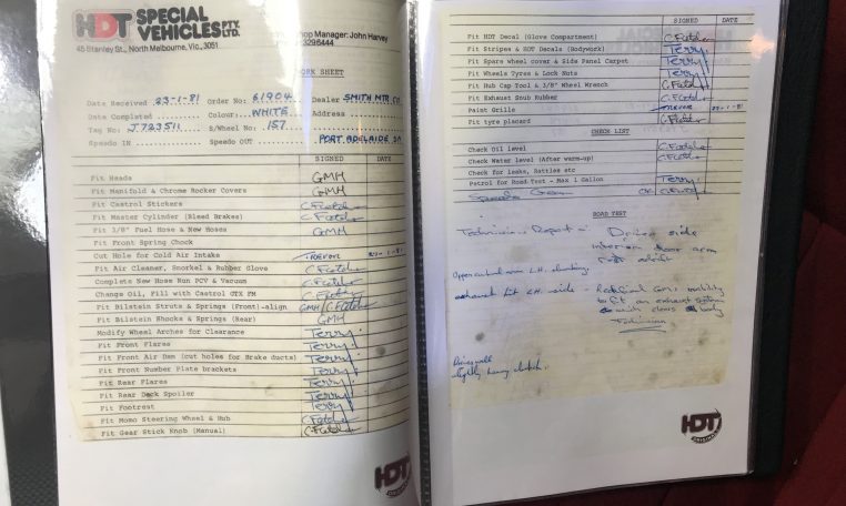Holden Commodore VC HDT Papers | Muscle Car Warehouse